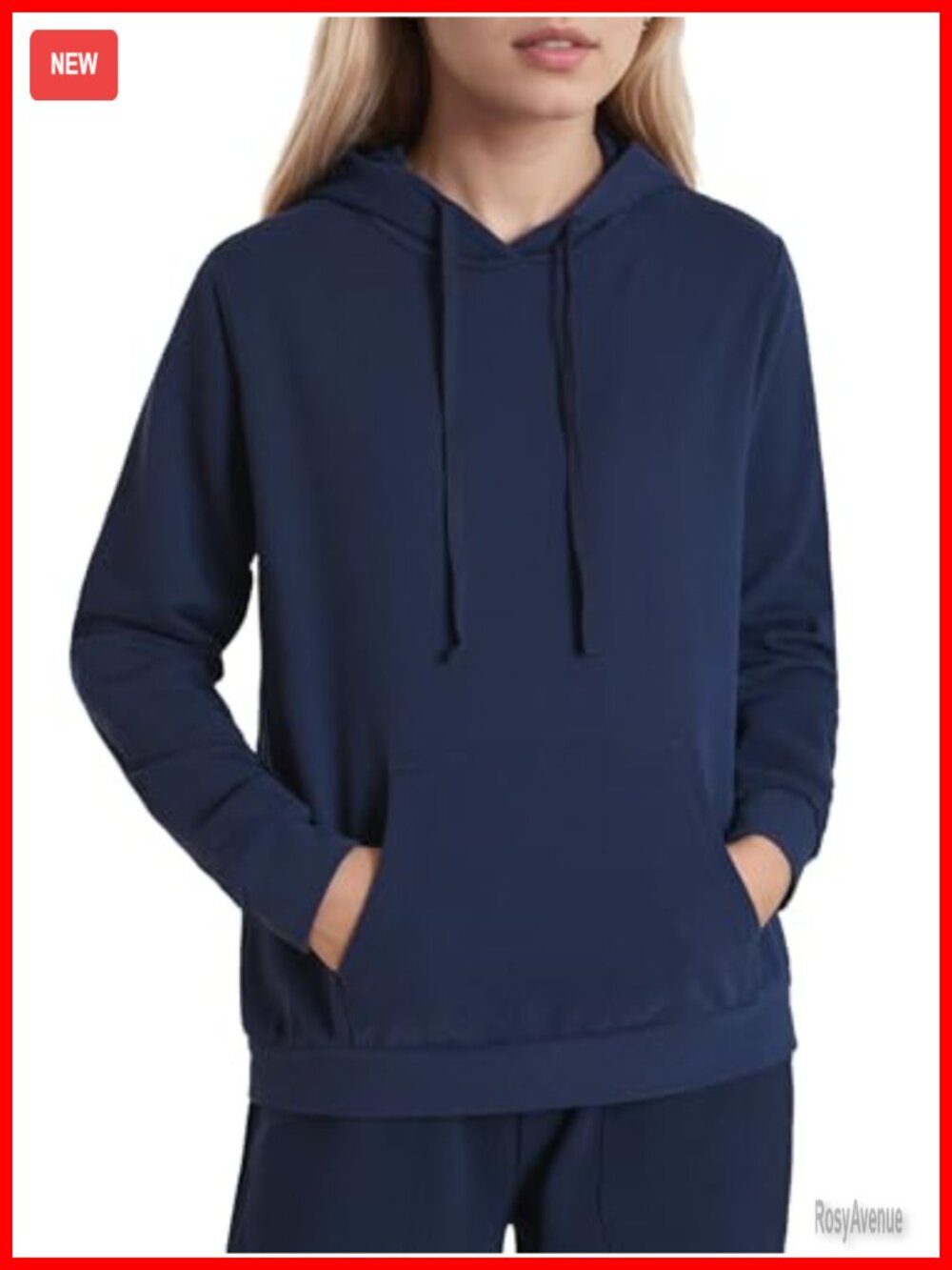 Petite Cotton Pullover Hoodie Sweatshirt Kangaroo Pocket